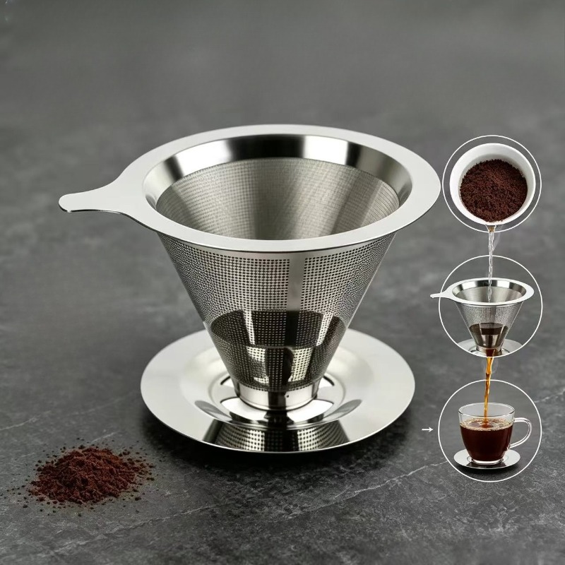 ดริปเปอร์กาแฟแบบเทน้ำ สแตนเลส  - Coffee Equipment Pour Over บทวิจารณ์และราคา