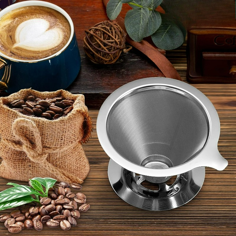 ดริปเปอร์กาแฟแบบเทน้ำ สแตนเลส  - Coffee Equipment Pour Over บทวิจารณ์และราคา